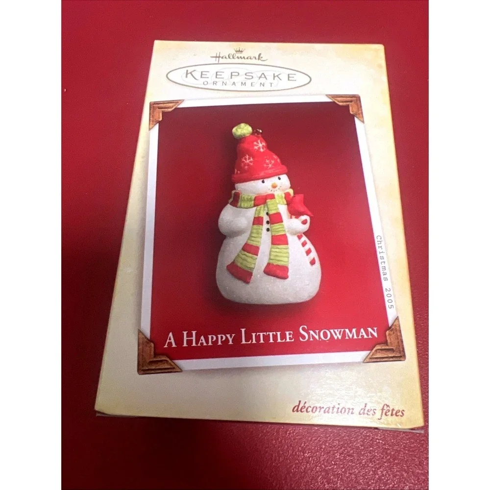 Hallmark Keepsake Christmas Ornament 2005 A Happy Little Snowman Handcrafted NEW